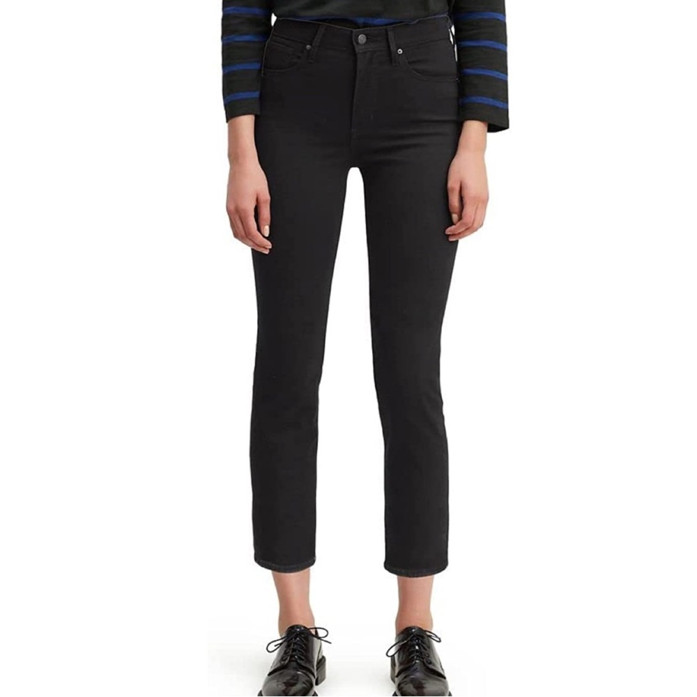 FINAL PRICE Levi’s 724 High Rise Straight Crop Jean black size 28